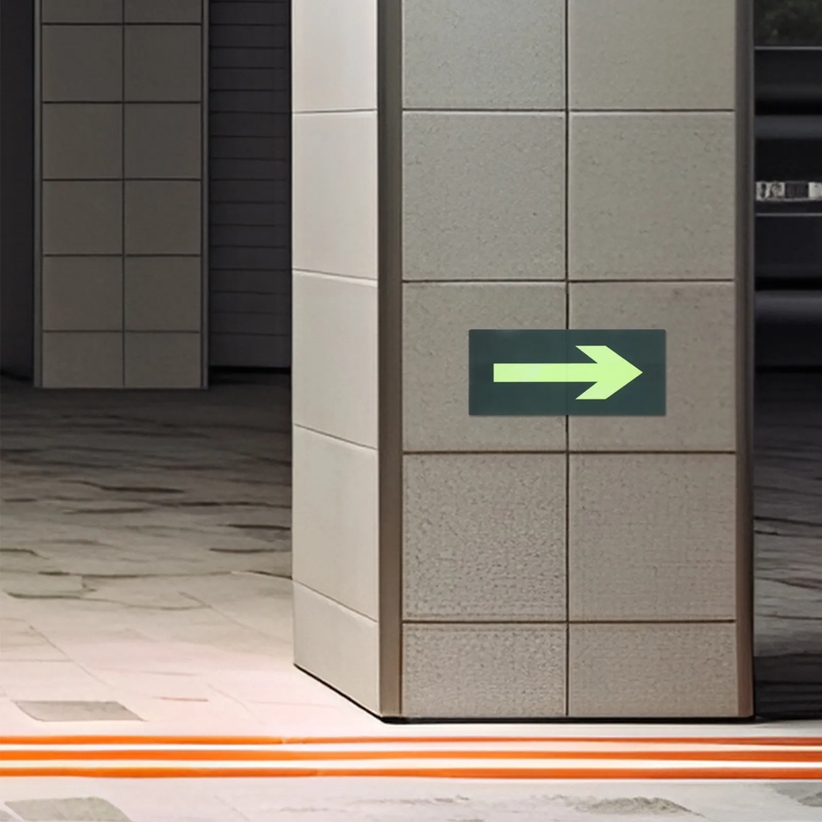 

8Pcs Waterproof Glow in The Dark Exit Arrow Stickers Self Adhesive Fire Evacuation Safety Signs for Public Spaces Emergency