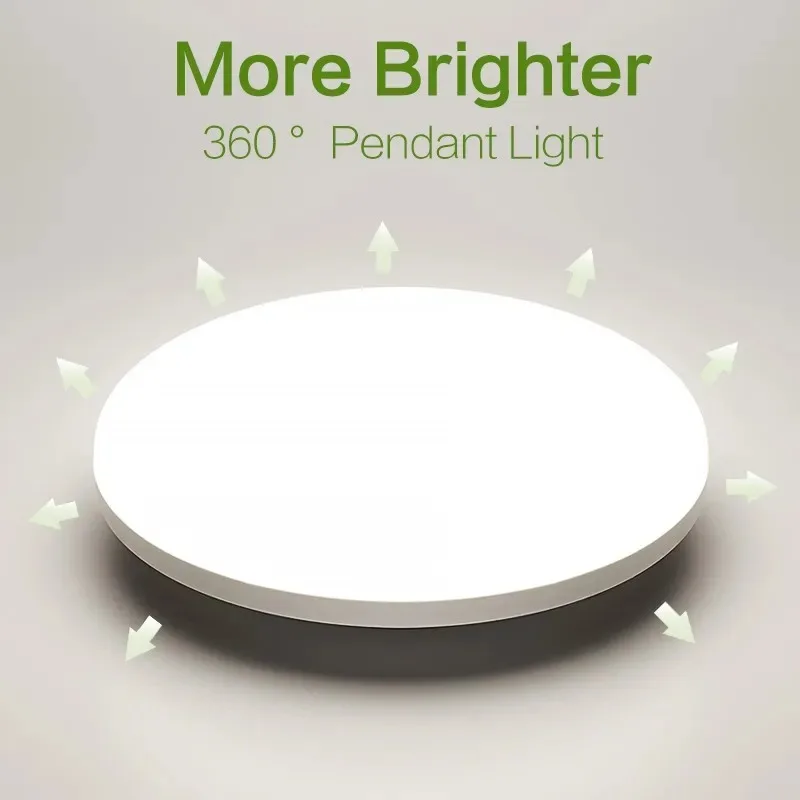 

Ultra-thin Round LED Ceiling Lamp Waterproof Flush Mount Fixture 6500K Daylight Modern Home Lighting for Bedroom Kitchen Hallway