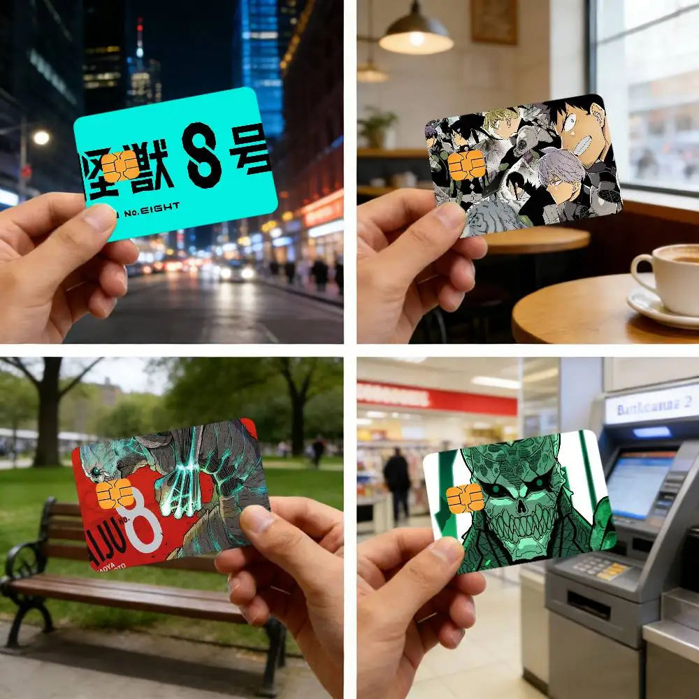 K-Kaiju Anime N-No Cute 8 Bank Card Sticker Film Skin Cover for Debit Credit Bank Card Ultra-Thin and Fade-Resistant