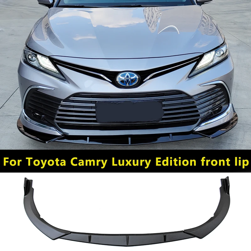 

For Toyota Camry 2021 Front Bumper Lip Spoiler Splitter Painted Deflector Chin Guard Trim Modified Body Kit Diffuser Accessories