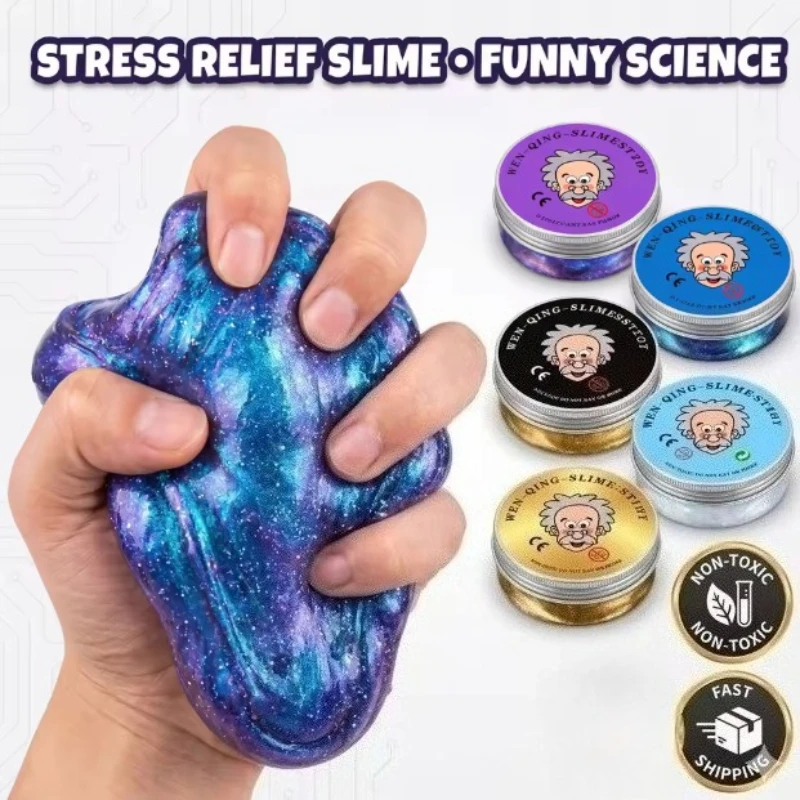 HOT ## Lab Putty Crystal Clear Glass (1 Pack) Best Thinking Smart Crazy Stress Putty with Tin, Sensory & Bouncing Toy Gifts