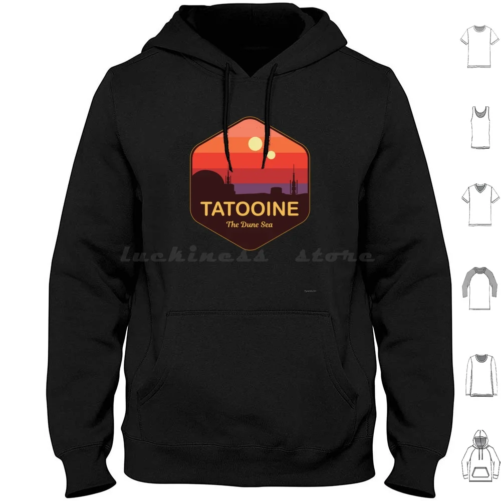 Tatooine The Sea Hoodies Long Sleeve Tatooine Galaxy Sci Fi National Park Kashyyyk Kamino Scarif Alderaan Hoth Yavin