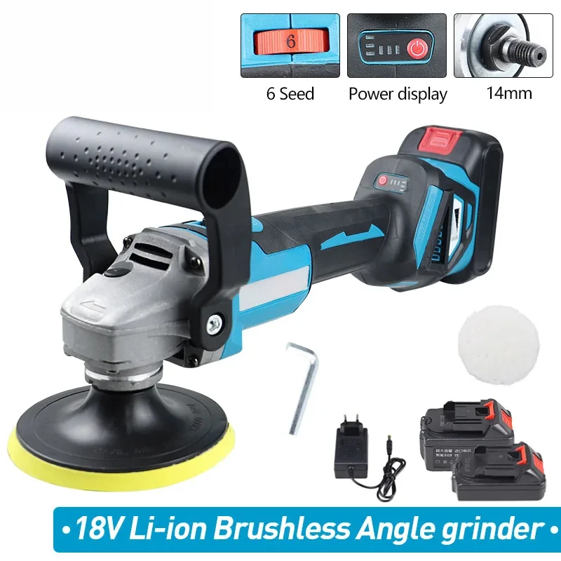 18V Polisher/ Car Polishing Machine Compatible for 18V Battery Polishing Tool Sander Buffing Waxing Machine