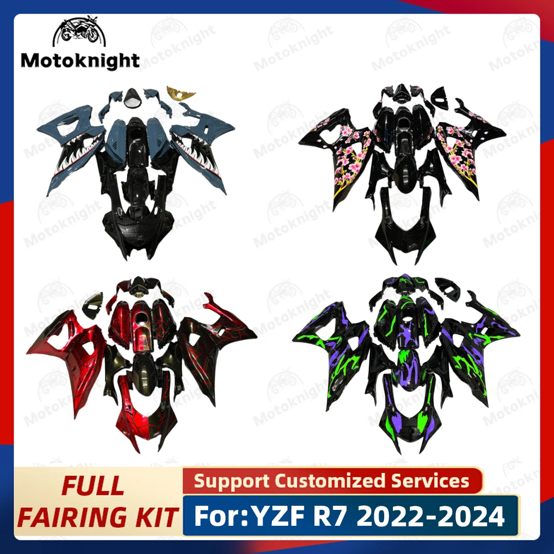 Motorcycle Fairing Kit Fit For YAMAHA YZF-R7 22 23 24 YZF R7 2022 2023 2024 Full Set Fairings Painted Bodywork New ABS Plastic