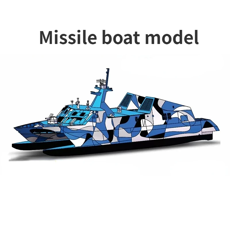 RC Speedboat Model 022 Missile Ship Assembly Kit Military Model Aircraft Carrier Spray Boat Model