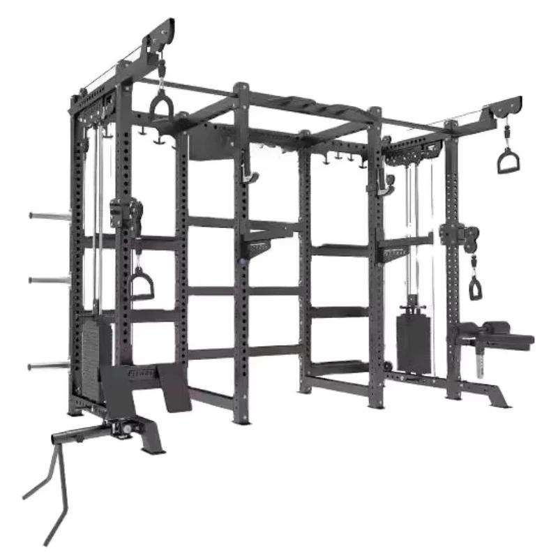 High Quality Commercial Multi Functional Trainer Cable Machine FitnessPower Cage Half Squat with Cable Crossover
