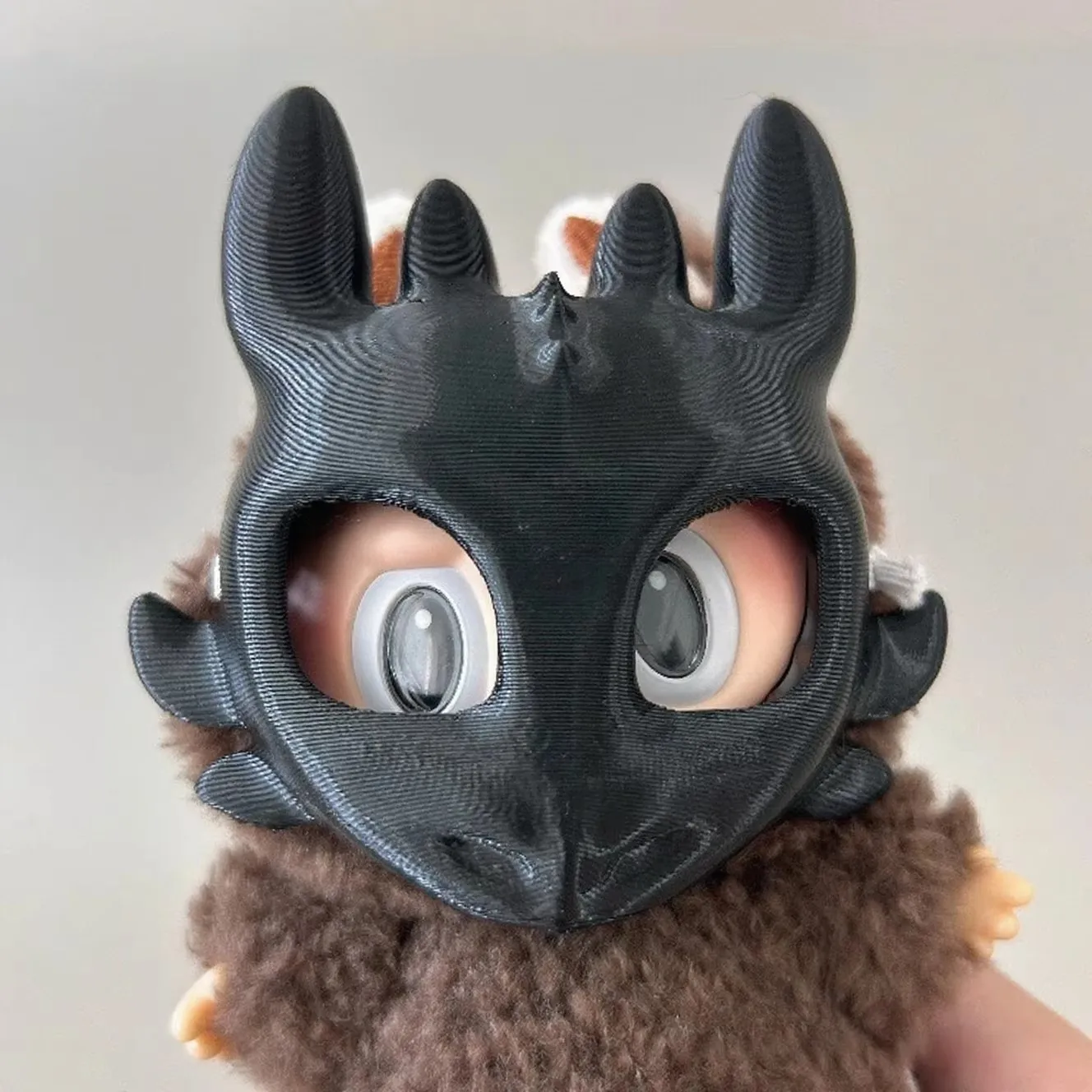 Only Masks For Labubu Doll 3th Trendy Toys Accessories For Mini Labubu Cartoon Skull Decorative Creative Cute Cubone 3D Printing