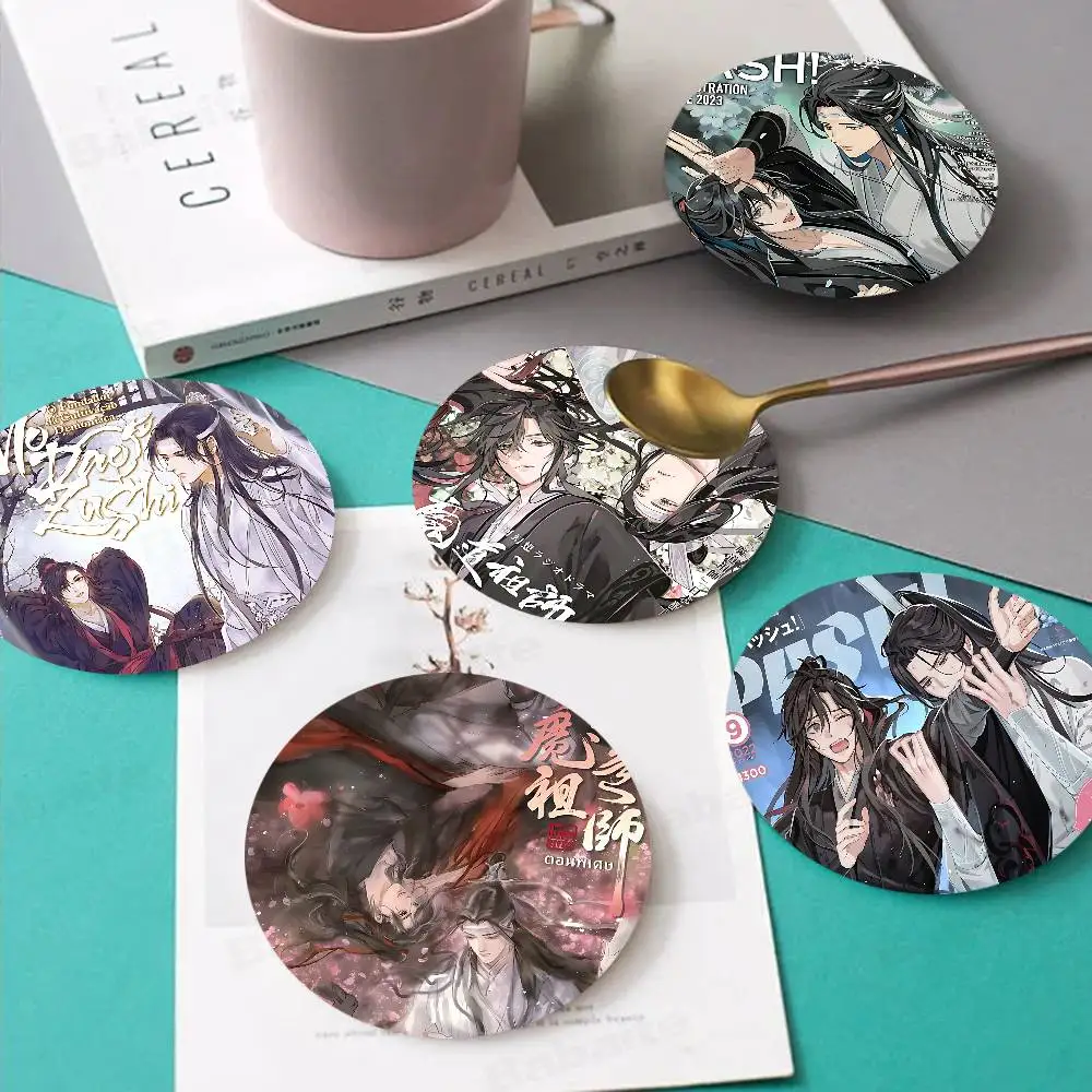 Mo Dao Zu Shi MDZS Anime Wooden Coaster Colour Printing Cup Mat Home Desk Decoration Gifts