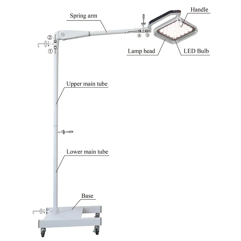 Medical Hospital Equipment Exam Floor LED Examination Light LED