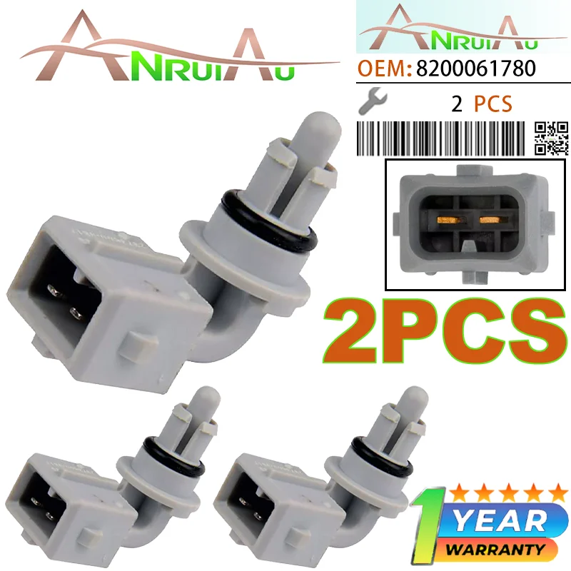 New 2Pcs Air Intake / Charge Temperature Sensor 6001543611 Compatible with Citroen Dacia Fiat Lancia Nissan Peugeot Renault