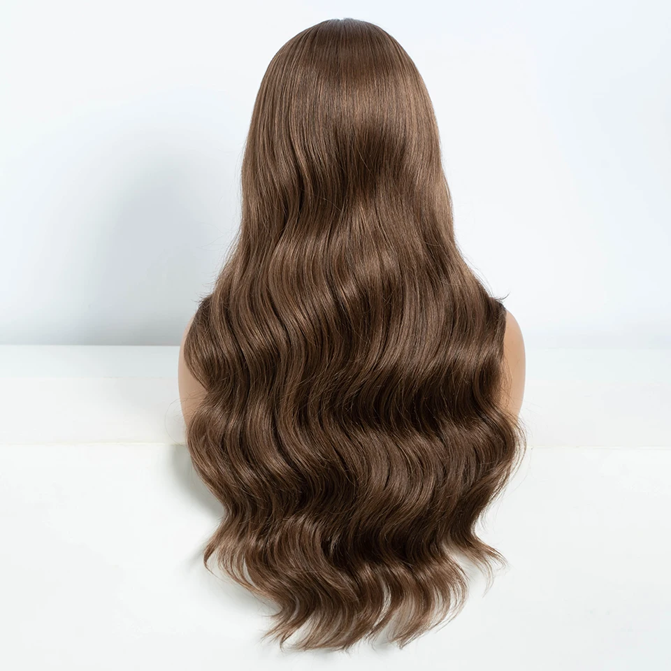 Synthetic Lace Front Wigs For Women Long Wavy Wig 26 Inch Body Wave Lace Wig Brown Ombre Blonde Grey White Cosplay Wig