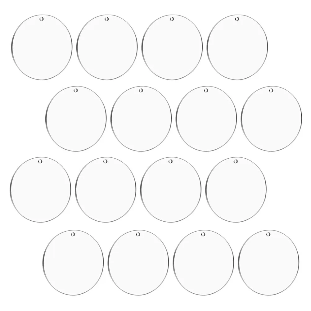 

30Pcs Acrylic Circle Decorative Discs Transparent Blanks for Keychain Pendant Craft Key Decoration Acrylic Circle