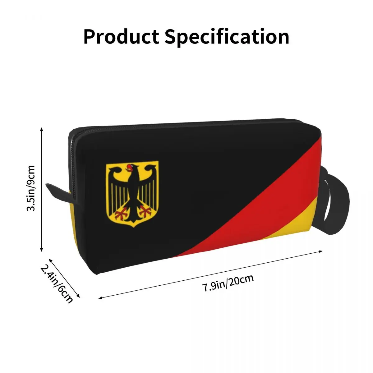 German Flag Toiletry Bag for Women Coat of Arms of Germany Makeup Cosmetic Organizer Lady Beauty Storage Bags Dopp Kit Case Box