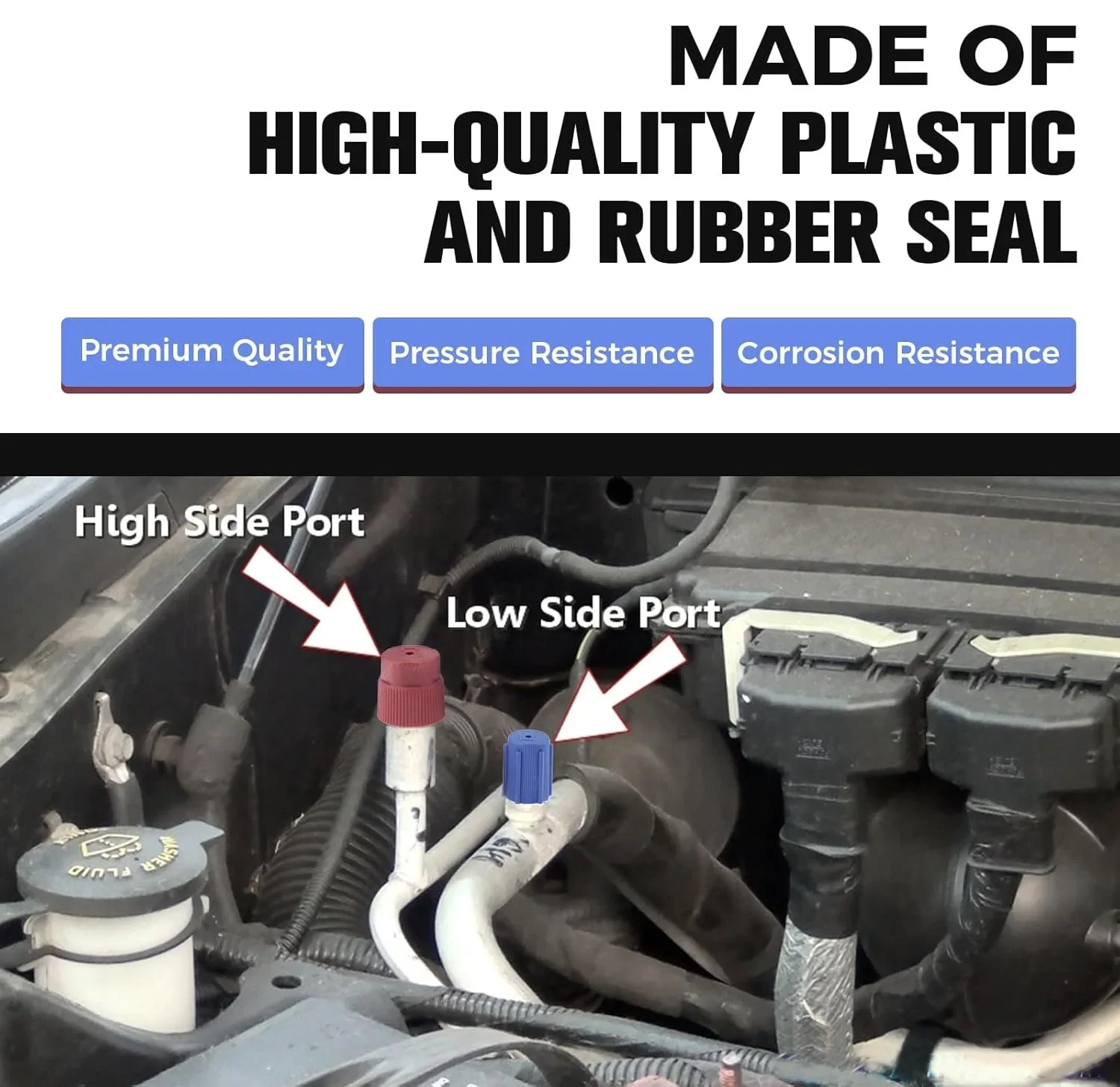 

40pcs R134a Cap AC Caps 13mm & 16mm Air Conditioning Service AC System Charging Port Caps for Car Air-conditioning Replacement