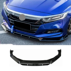 Car Front Bumper Lip Diffuser Spoiler For Honda Accord 10th GEN 2018 2019 2020 2021 Gloss Black Body Kits Tuning