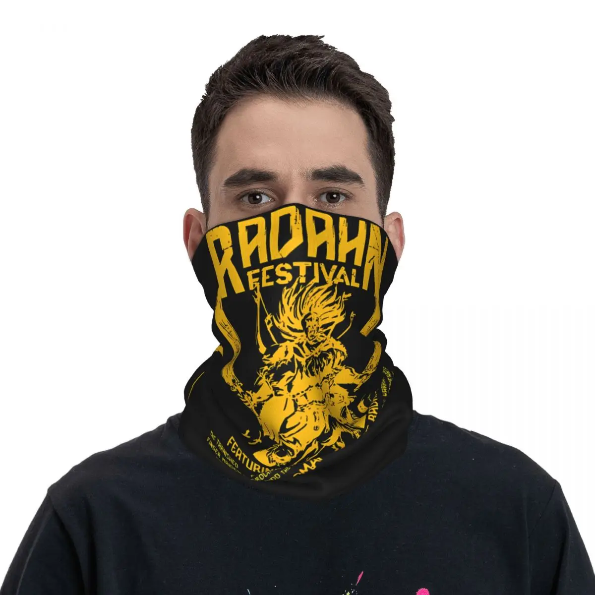 Thunderous Motocross Bandana Neck Ga ClaPrinted Festival Radahn Round planchers f, Multi-usage Imaging Riding, Unisex Adult Winter