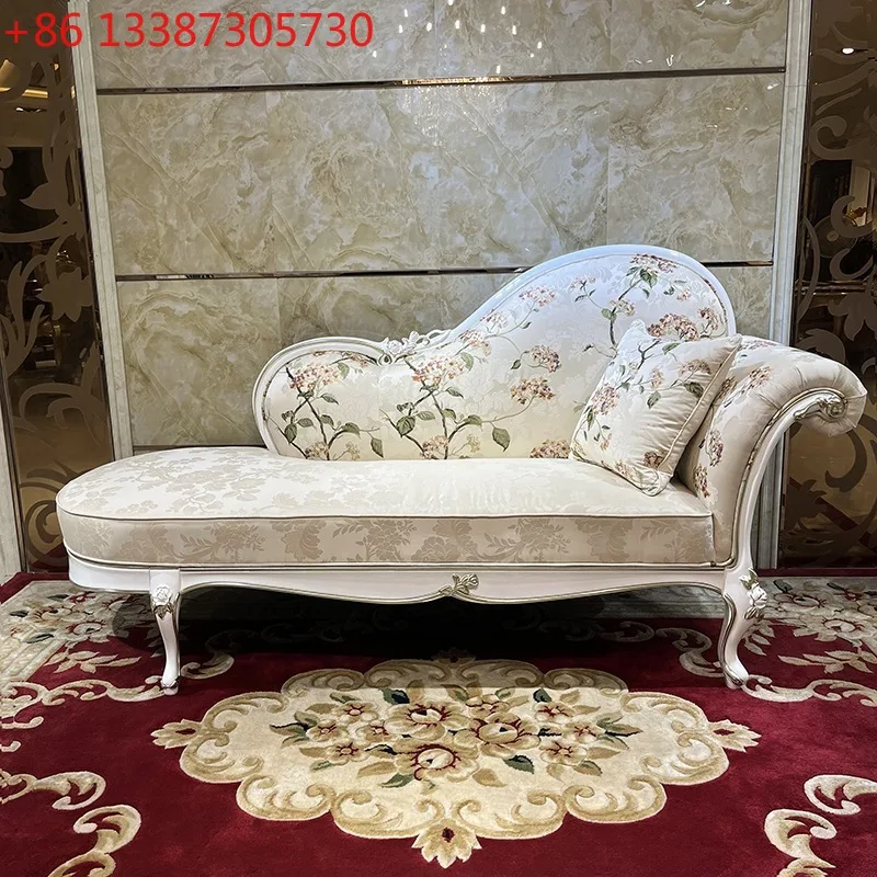 

French fabric embroidered concubine chair, European luxury beauty couch