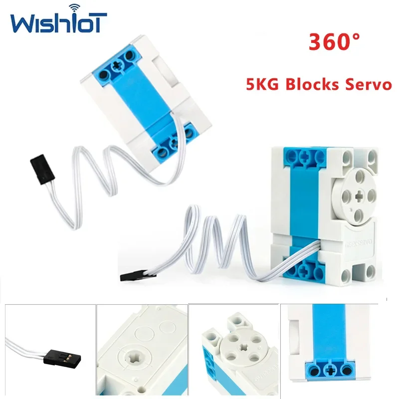 5KG Programmable Building Blocks Servo Motor 360° Angle Controllable Servos Educational Toy Power Functions DIY Parts For Robot