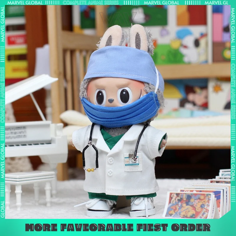 

17cm/6.69in Only Clothes Pendant Doll Clothes Doctor Nurse Heartbeat Macaron Accessory Ornaments Collection Birthday Gift