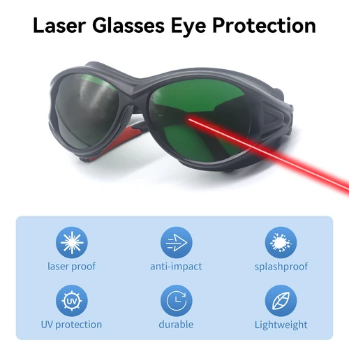Imagen 2 del producto Gafas de seguridad láser 10600nm OD7 gafas protectoras IPL protección láser protector láser lentes protectoras láser para gafas láser
