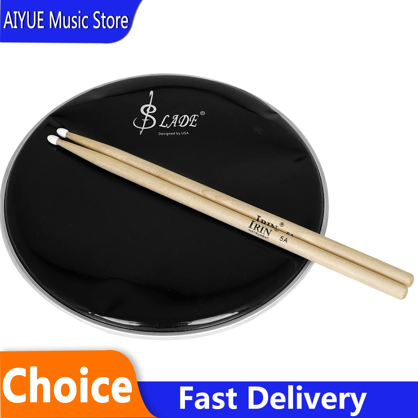 IRIN Drumsticks 5A/7A Ahorn Klassische Trommelstöcke mit Wassertropfen-Spitze aus Nylon - Ideal für Anfänger, Band-Musiker und Zubehör