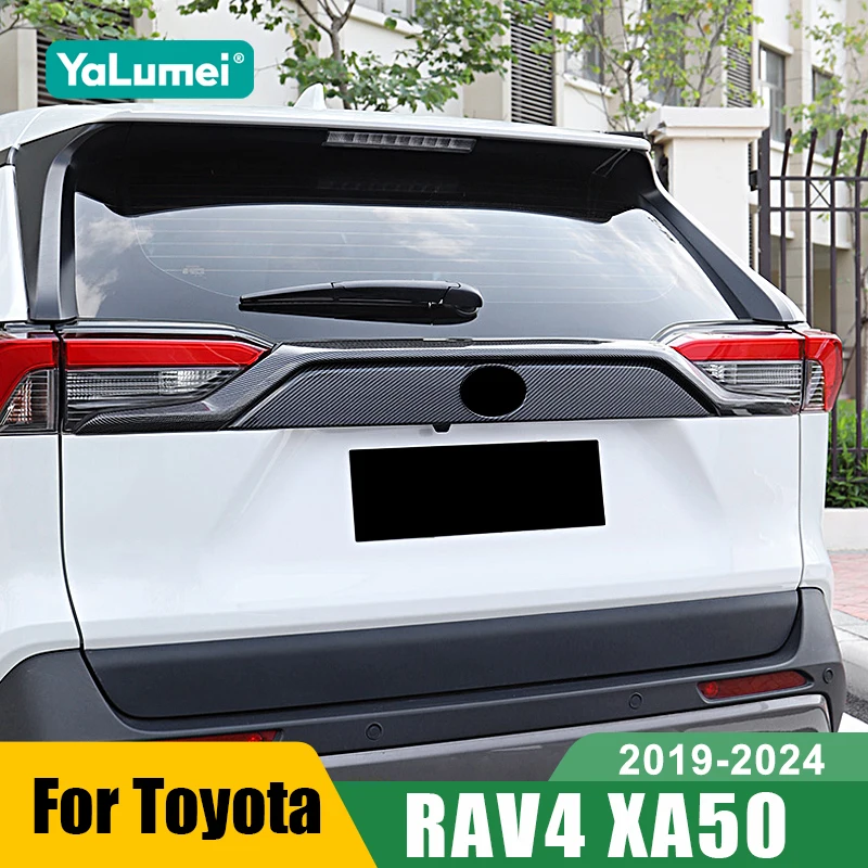 

For Toyota RAV4 XA50 2019 2020 2021 2022 2023 2024 Hybrid Car Rear Upper Trunk Lid Cover Trim Tailgate Boot Strip Accessories