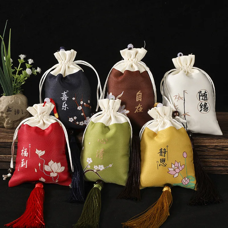 Zen Chinese style traditional ancient style tips Dragon Boat Festival sachet empty bag jewelry bag sachet embroidery purse sache