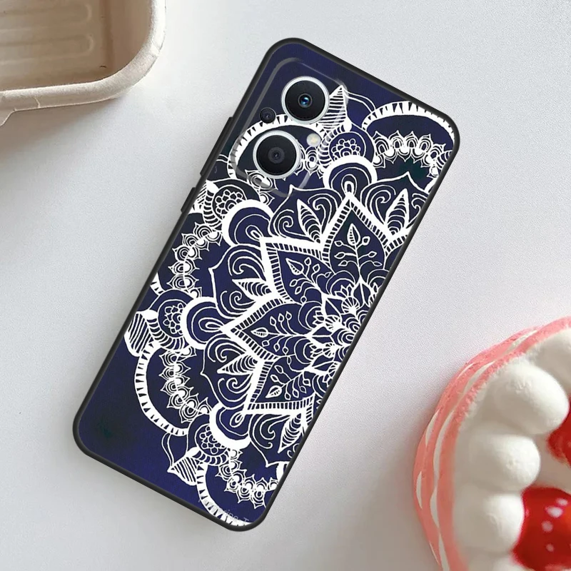 Trippy Tie Dye Floral Mandala Case For OPPO Reno 11 F 10 Pro 4Z 5Z 8T 4 5 6 7 8 Lite OPPO Find X6 Pro X2 X3 X5 Lite Cover