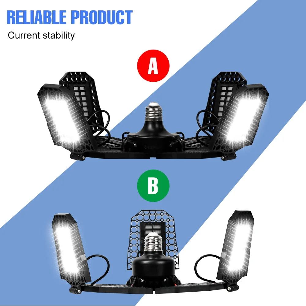 300 واط LED مصباح المرآب لمبة E27/E26 مصباح السقف 200 واط تشوه للطي الأضواء الباردة/الدافئة للمنزل مستودع ورشة عمل الطابق السفلي