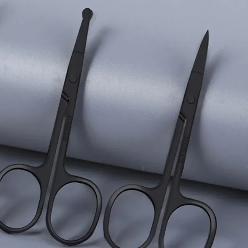 مقصات لإزالة شعر الوجه الشخصي والعناية بشعر الأنف والأذن والأنف وتشذيب الحواجب من الفولاذ المقاوم للصدأ #5