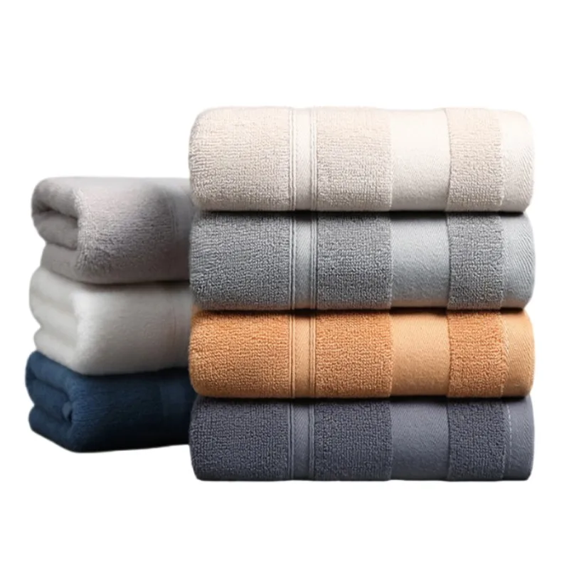 

Set of 1/2 Luxury 100% Cotton Towels Sets White Blue Hand Face Towels 34x74cm Oversized Bath Towels 70x140cm Bathroom Supplies