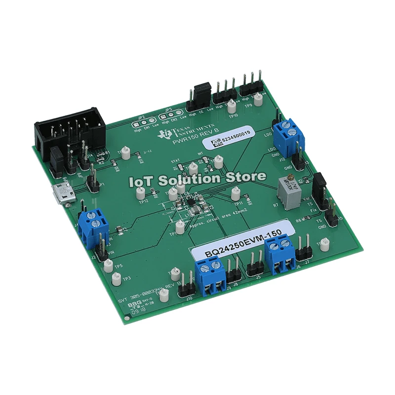 

BQ24250EVM-150 Single Input I2C/Standalone Switch-Mode Li-Ion Battery Charger Evaluation Module BQ24250EVM 150