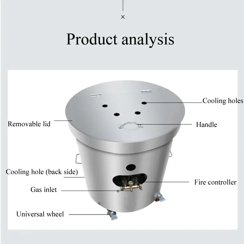 Multifunctional Commercial Automatic Vertical Peanut and Melon Seed and Chestnut Stir Fry Machine