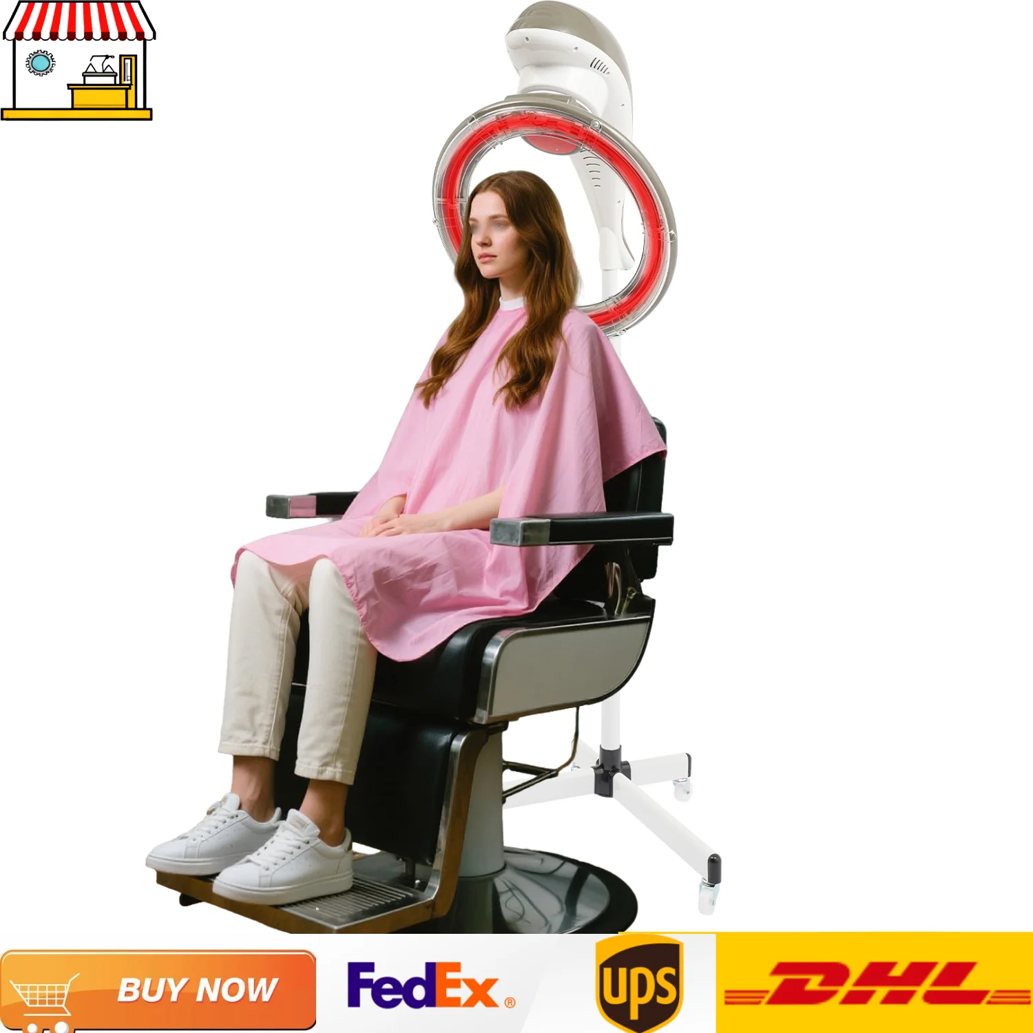 

Freestanding Hair Color Oven Oil Treatment Dryer with Wheels| Adjustable Professional Hair Care Machine for Beauty Salons