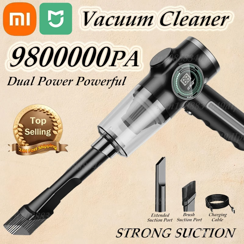 Xiaomi MIJIA 5in1 Car Vacuum Cleaner 9800000pa High Power Wireless Cleaner Mini Multifunctional Vacuum Cleaner Dry Wet Dual-use