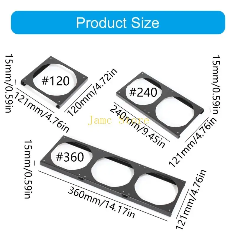 LX0B حامل تثبيت للمروحة مقاس 12 سم مع ارتفاع 15 مم يعزز التهوية في علبة MicroATX لعمليات مستقرة