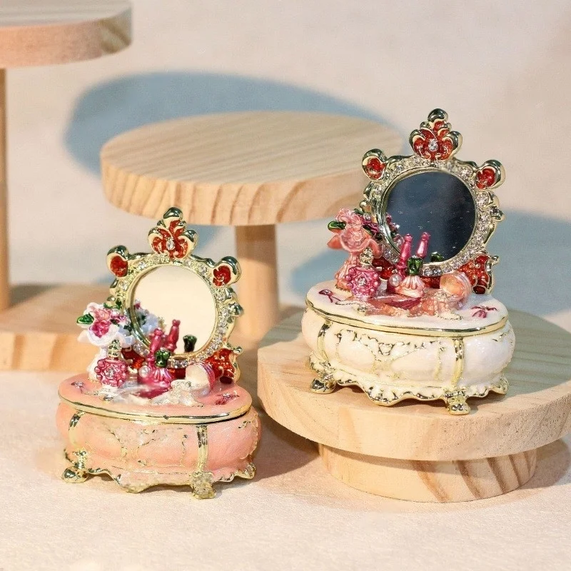 

Simple ornaments magnetic flip jewelry boxes creative handicrafts home decoration boxes dressing table storage boxes ornaments