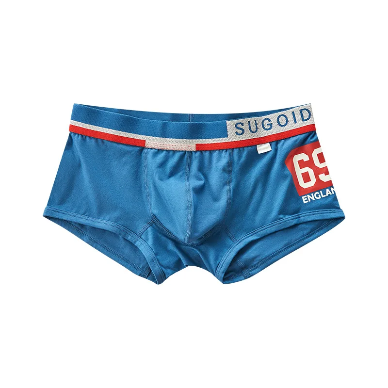 Men's Bulge Boxy Underwear Cotton Breathable Comfortable Sweat Absorption Trunks Youh Sexy Low Waist U Convex Pouch Boxer Shorts