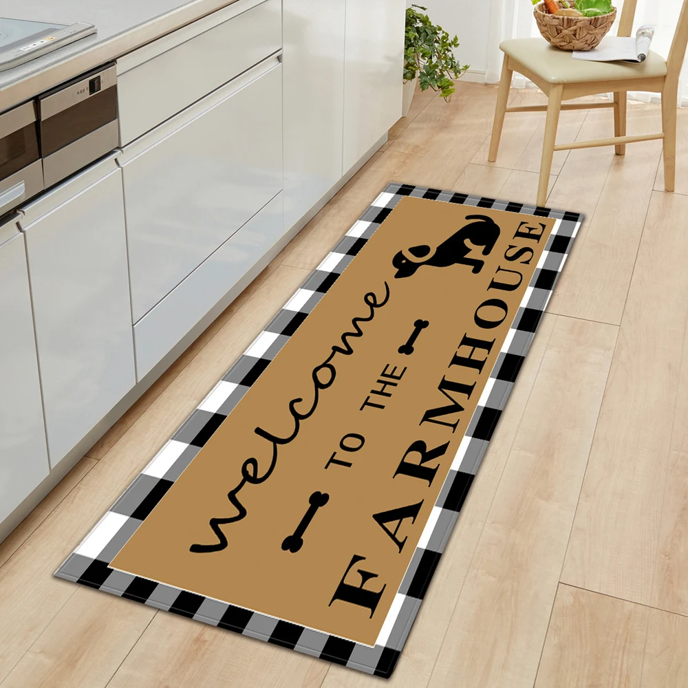 Modern Kitchen Floor Mat Living Room Bedroom Decor Carpet Home Hallway Entrance Doormat Balcony Bathroom Door Anti-Slip Foot Rug