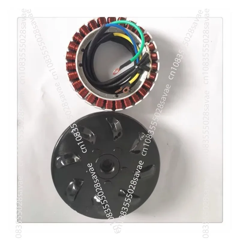 

Range Extender Generator 27 Pole Rotor Stator Coil 170F 5KW AC 48/60/72V Pure Copper Motor