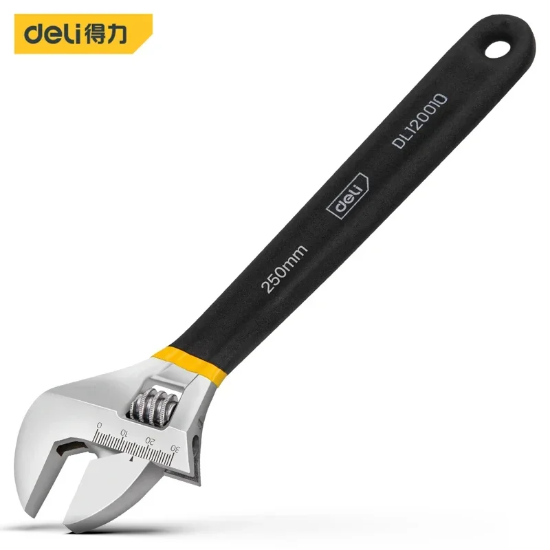 6/8/10/12 Inch Universal Spanners Black Rubber Non-slip Handle Adjustable Wrench Multifunction Auto Mechanic Maintenance Tools