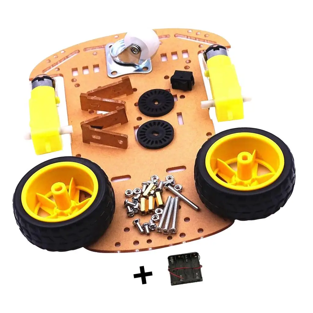 2wd-smart-robot-car-chassis-kit-with-deceleration-motor-and-wheels-diy-assembly-for-stem-education-model