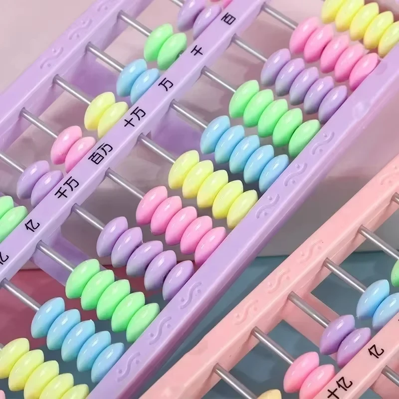 13 Column 7-bead Portable Plastic Abacus Math Learning Tool  Abacus Arithmetic Calculating Children's Educational
