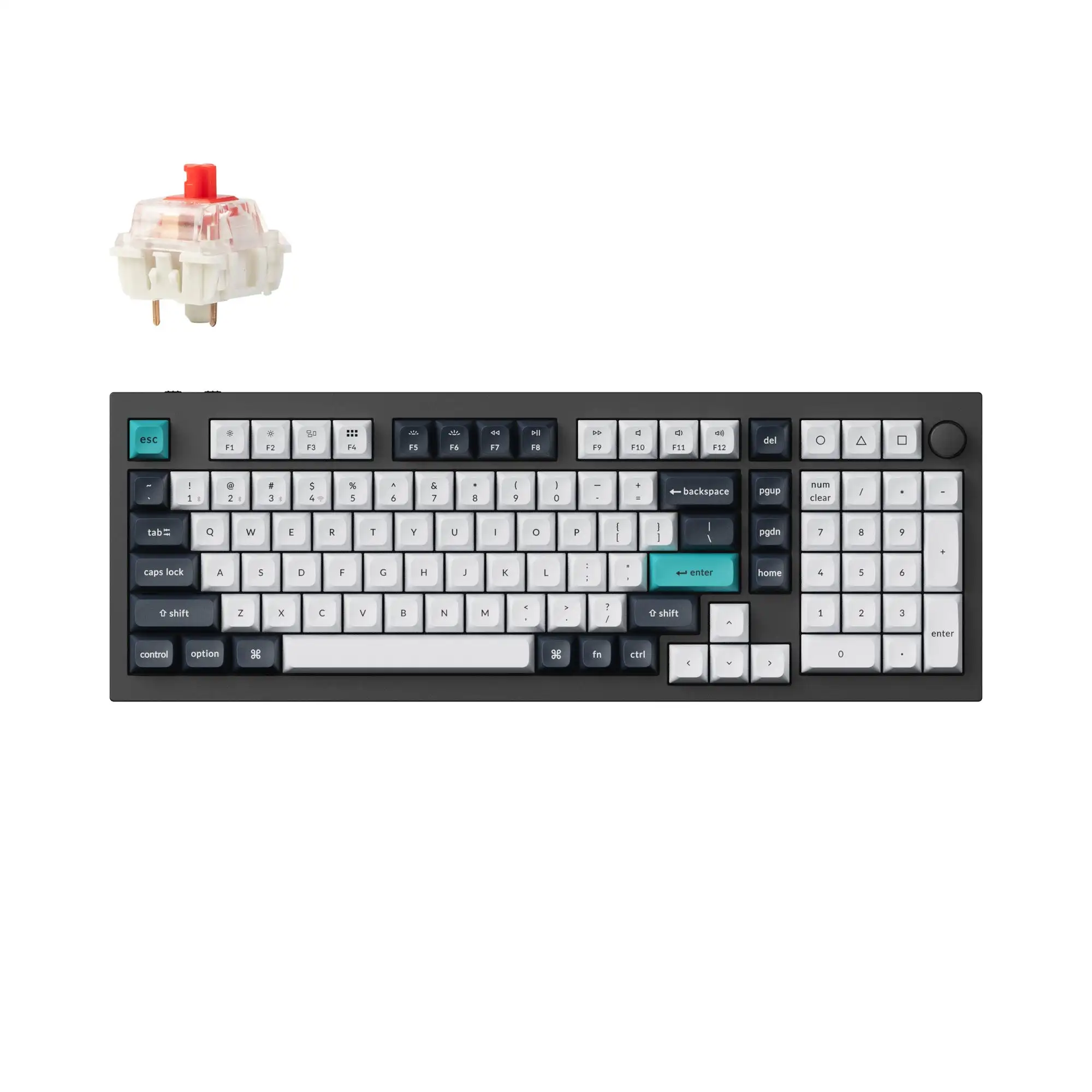 Keychron Q5 Max QMK/VIA Wireless Custom Mechanical Keyboard for Mac Windows Linux QMK/VIA Programmable Knob