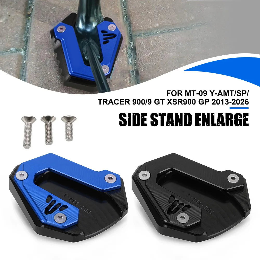 

Motorcycle For Yamaha MT-09 Y-AMT/SP/Tracer 900/9 GT XSR900 GP 2013-2024 2025 2026 Side Stand Enlarger Plate Pad Accessories