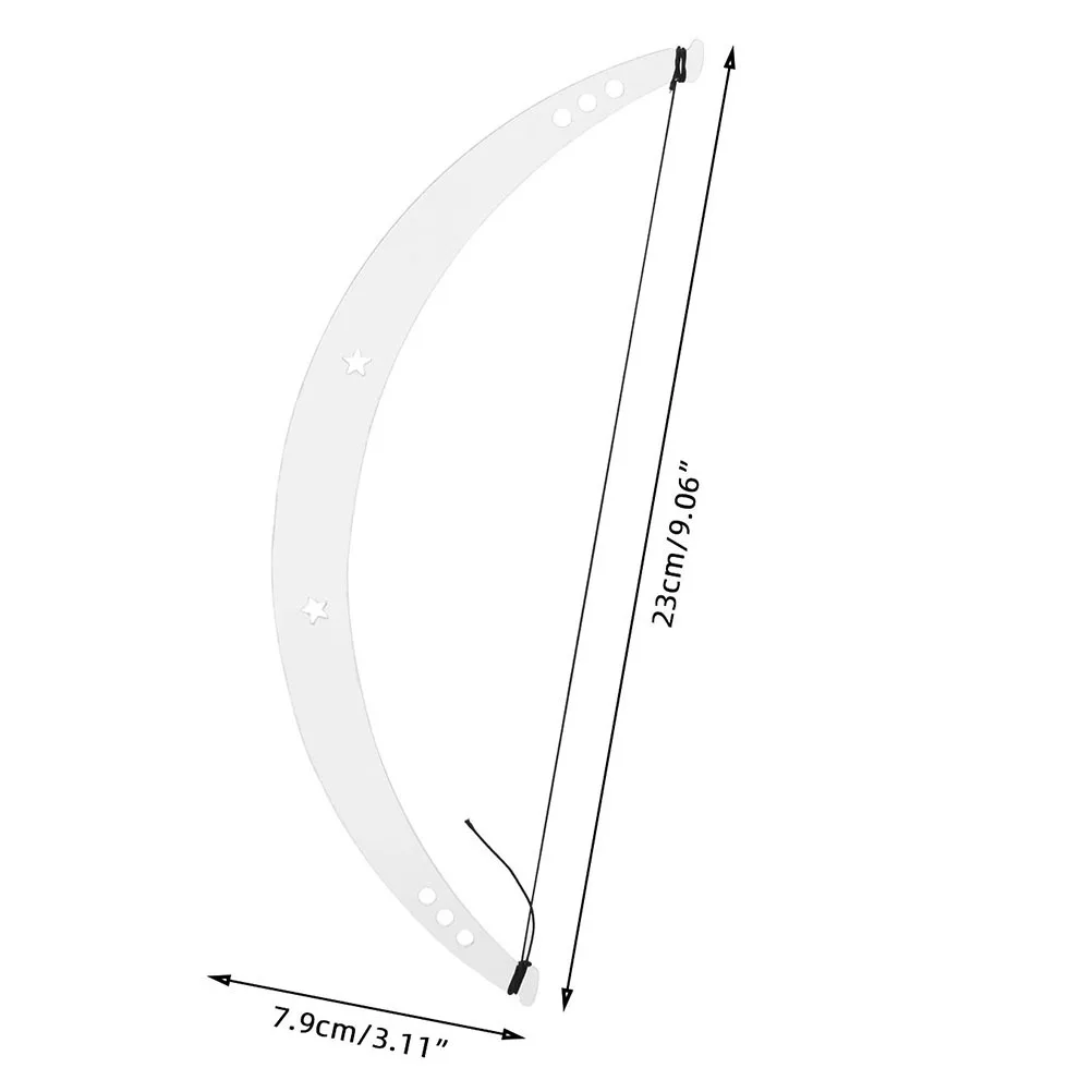 전문적인 눈썹 자, 보우 디자인 아크릴 눈썹 모양 만들기 도구, 정밀한 눈썹 위치 지정용