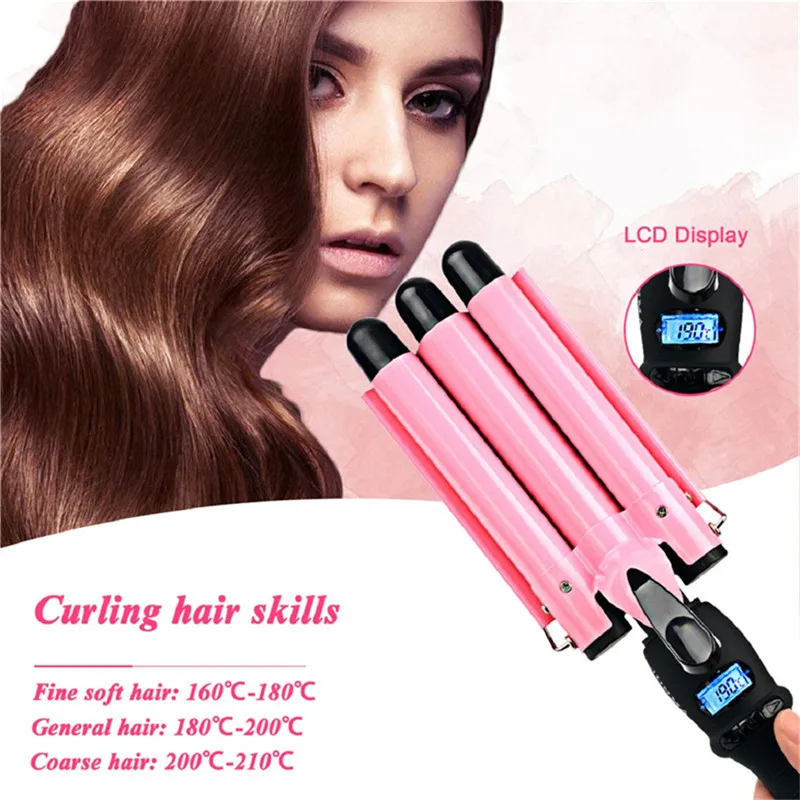 

3 Barrels Hair Curling Iron Automatic Perm Splint Ceramic Curler Professional Waver Styling Tools Styler Wand