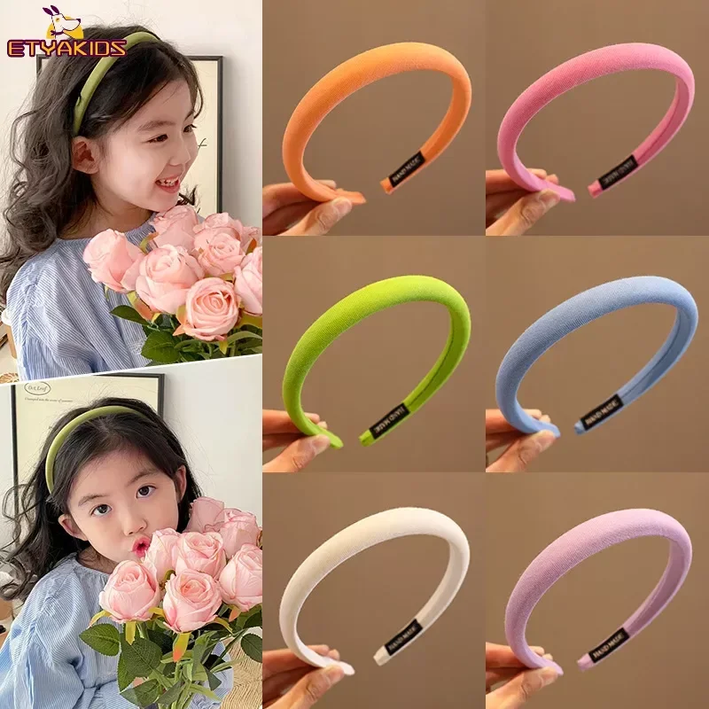 Colorful Matte Headdress Simple Basic Face-Washing Headband Temperament Hoop Wide Hairband Hair Bundle Kid's Hair Accessories