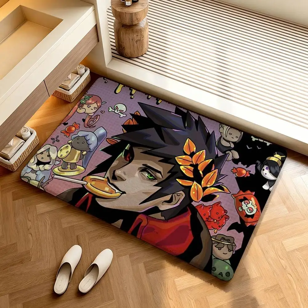 Hot H-Hades 2 Game  Shower Room Absorbent Small Floor Mat Soft Comfortable Decorative Foot Mat