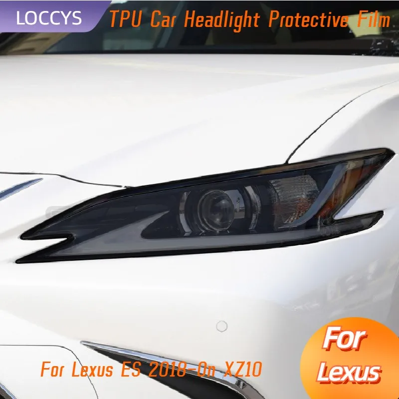 

For Lexus ES 2018-On XZ10 Car Headlight Protection Tint Film Smoke Black TPU Protective Transparent Sticker Accessories